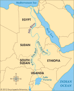 Map of Nile River