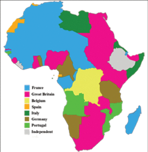 Map of Colonial Africa.